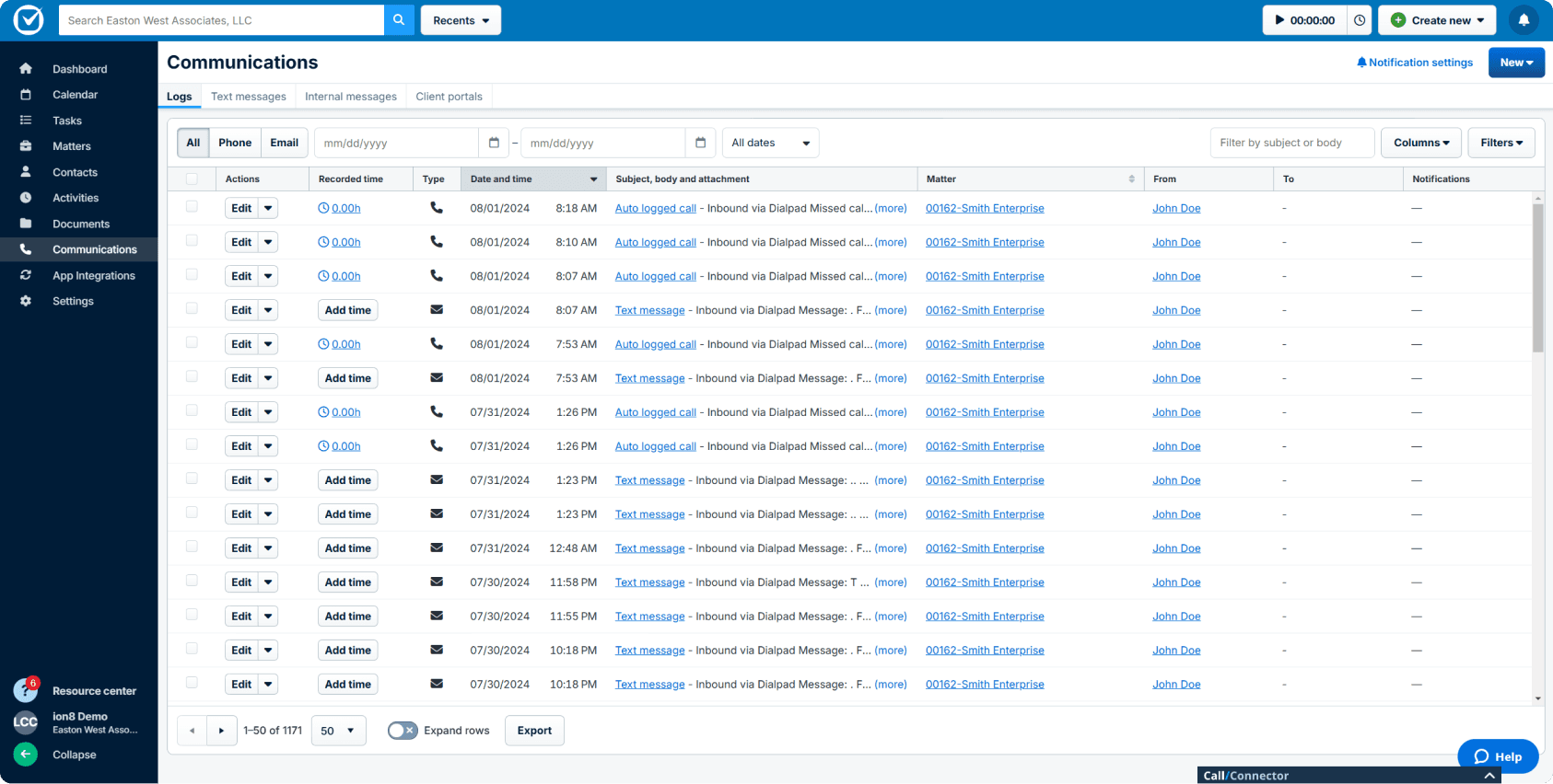 Automatic call logging picture