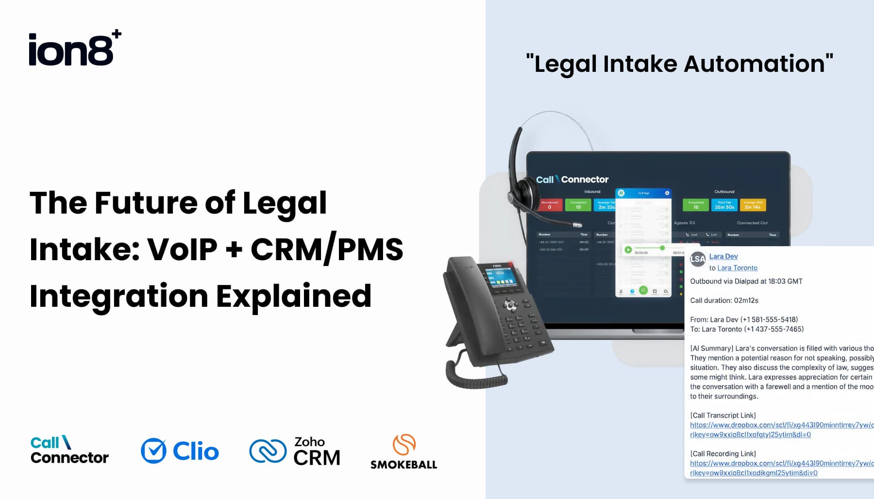 The Future of Legal Intake: VoIP + CRM/PMS Integration Explained